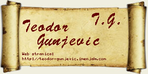 Teodor Gunjević vizit kartica